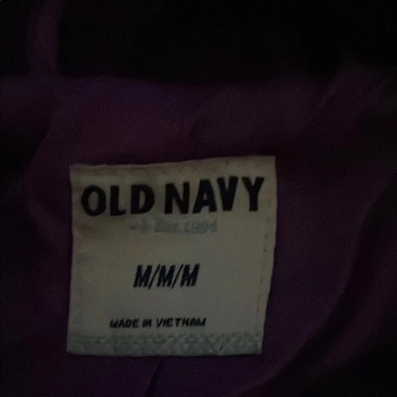 Purple Pea Coat with Hood and Warm Wool-like Material - Picture 3 of 3